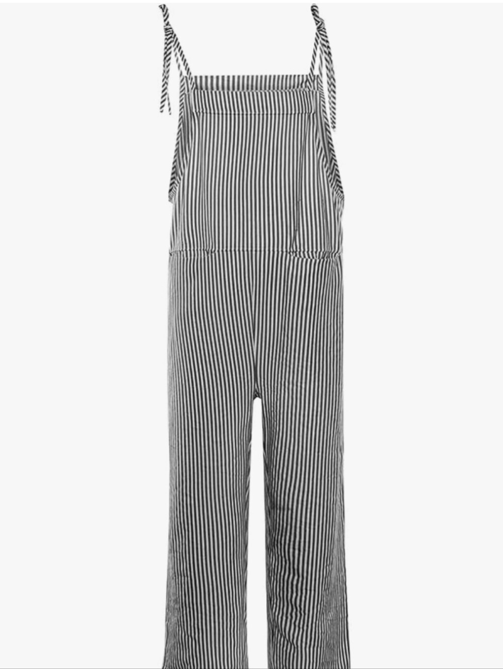 Striped Tie-Shoulder Jumpsuit